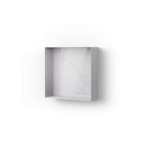 Looox Silestone Colour BoX 30x30cm, white, achterplaat Silestone Calacatta Gold Polished