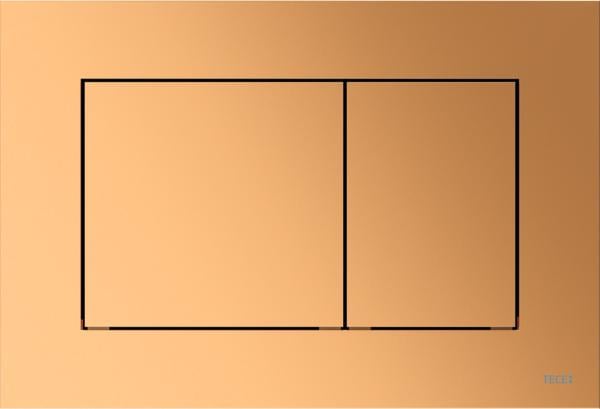 TECEnow WC-bedieningsplaat Voor Duospoeltechniek Messing Metallic