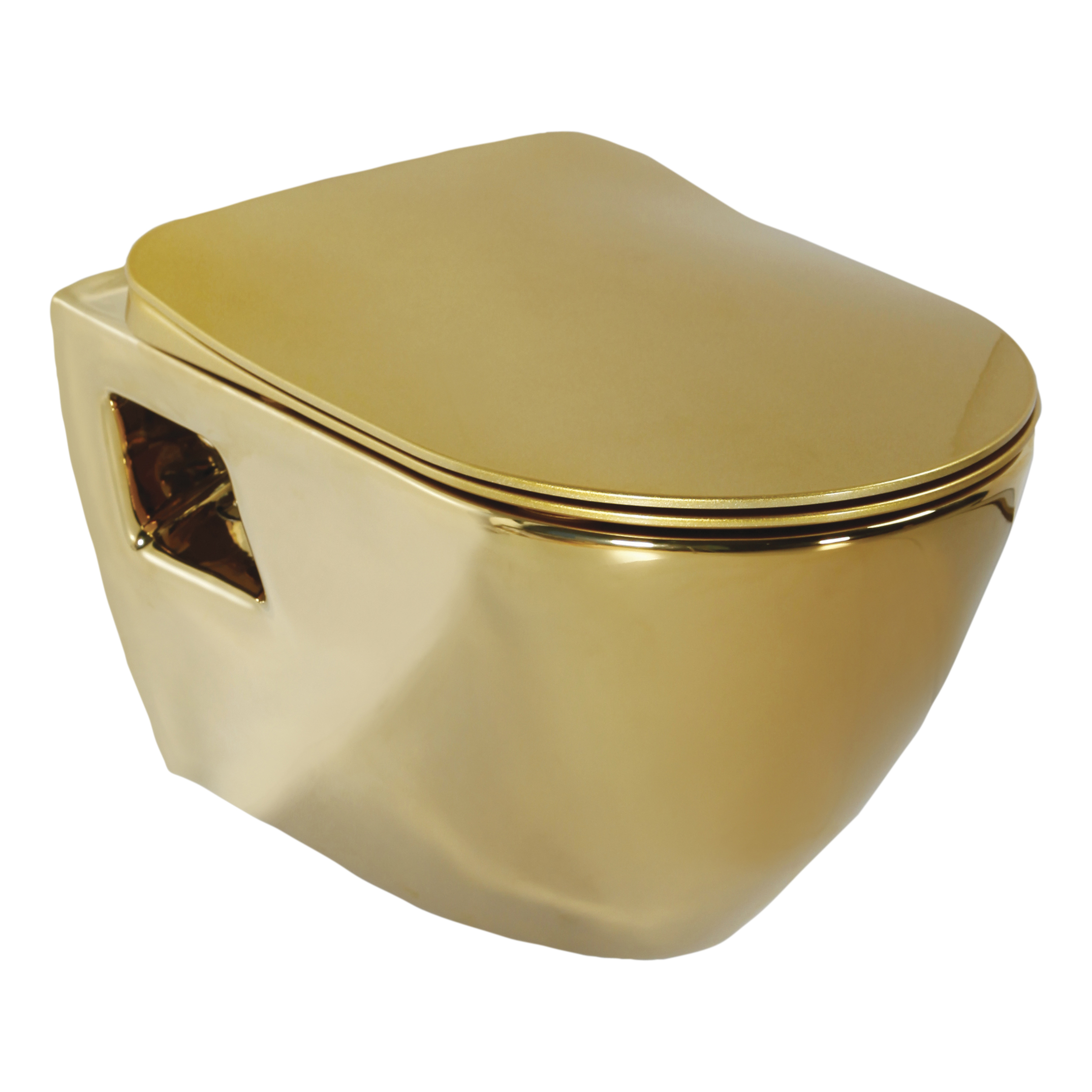 Creavit Design Ophang Wc Goud - Wit Van Binnen