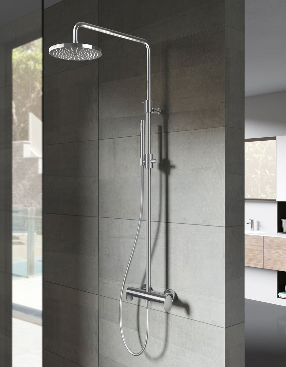 Hotbath Opbouw Regendoucheset Friendo Met Hoofddouche 20cm En Staafhanddouche Chroom