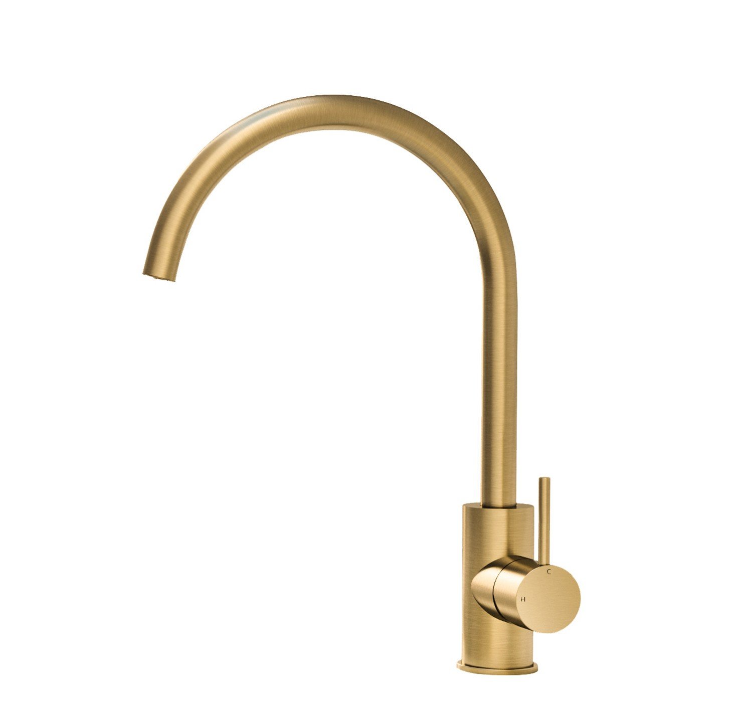 Hotbath Cobber Opbouw Keukenmengkraan Met Draaibare U-Uitloop Geborsteld Messing - Living Colours