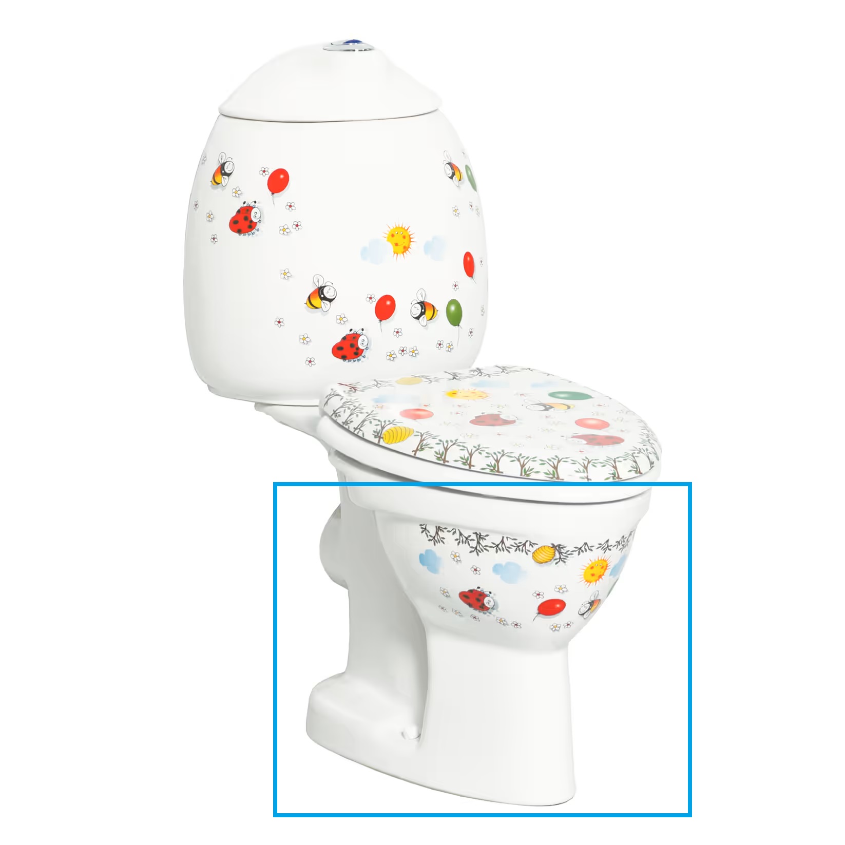 Creavit Staande Kinder-Wc Wit P-Trap