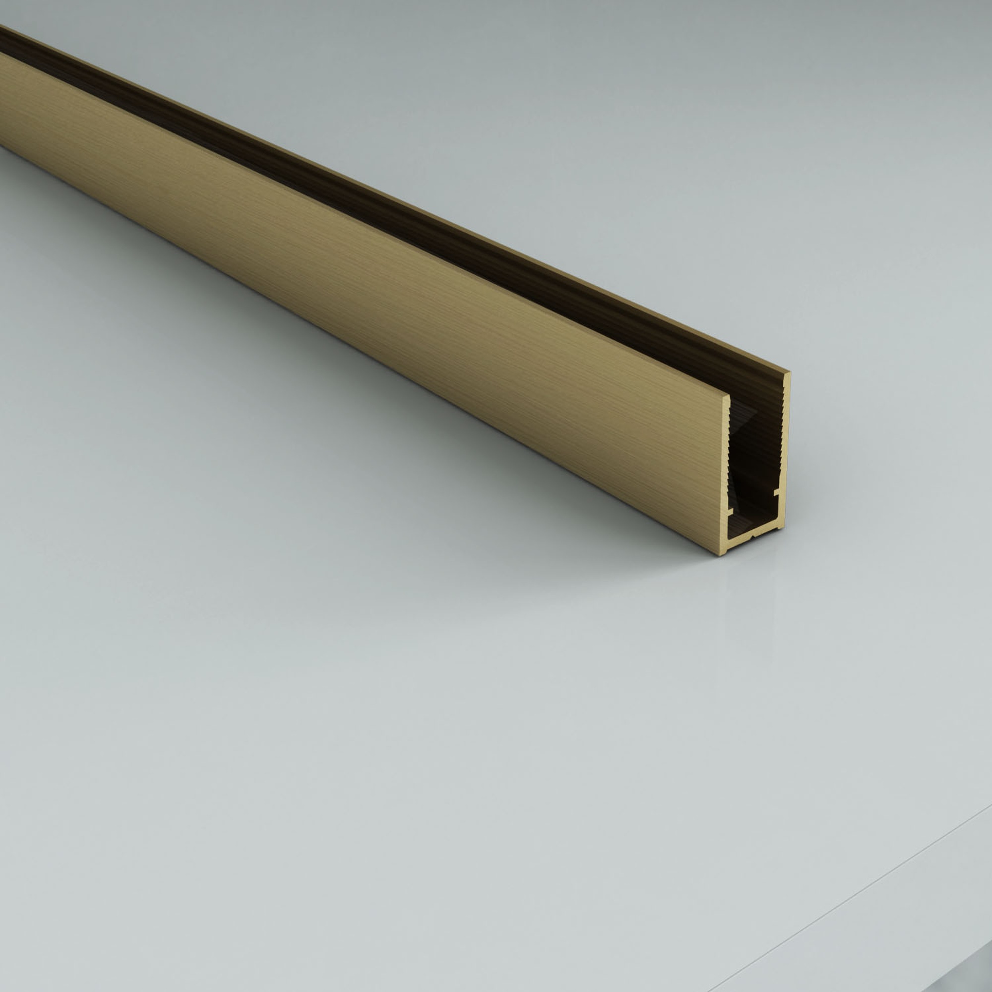 Creavit Aloni Muurprofiel Voor Douchewand Geborsteld Goud 200cm