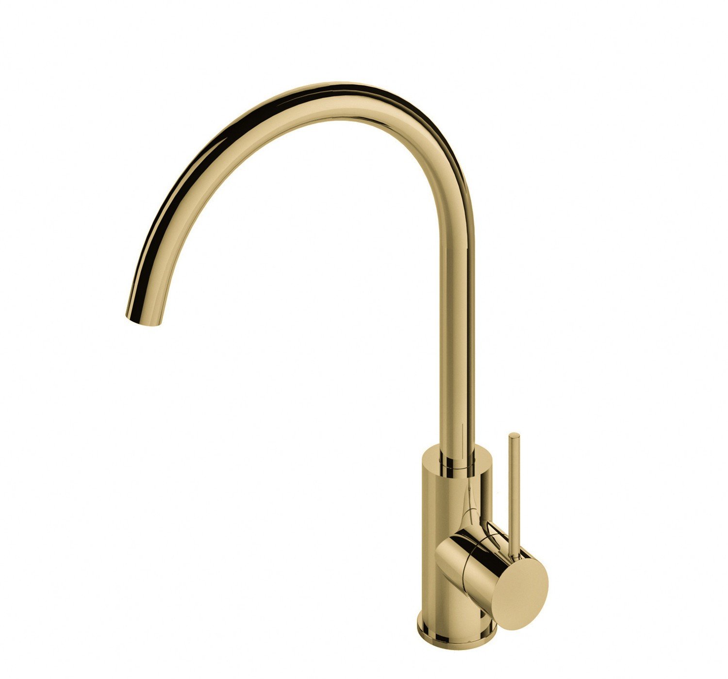 Hotbath Cobber Opbouw Keukenmengkraan Met Draaibare U-Uitloop Gepolijst Messing - Living Colours