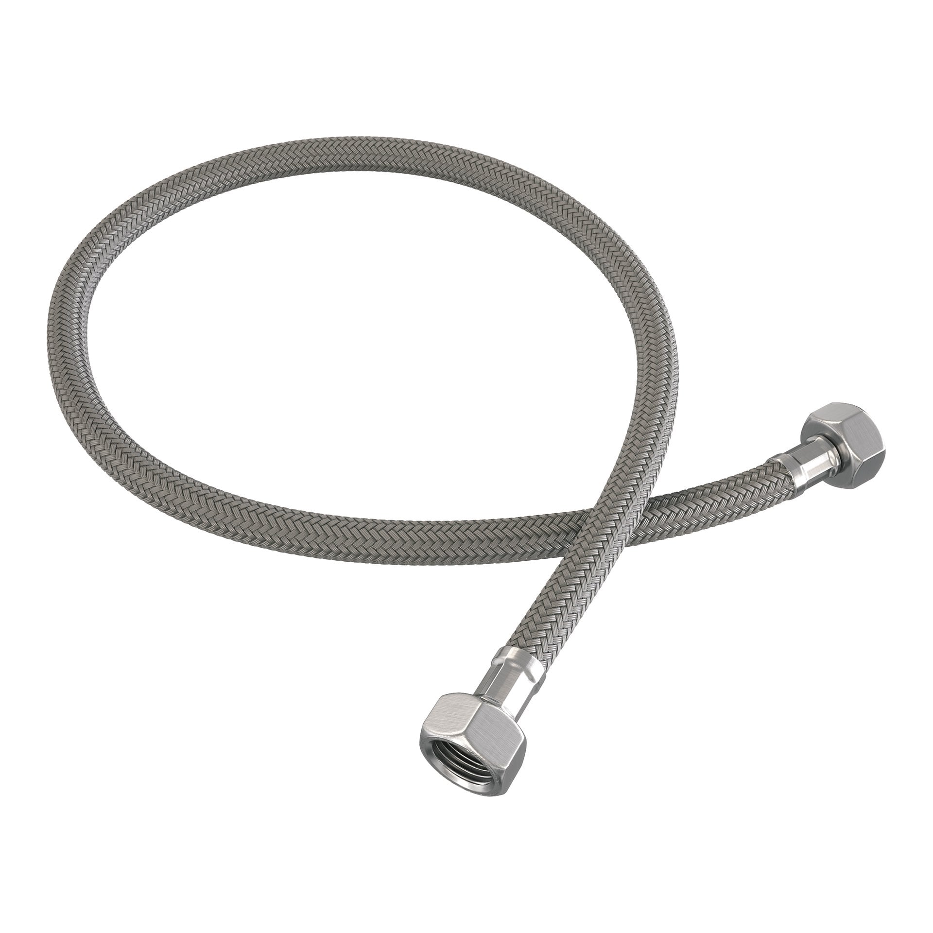 BRAUER Stripe hoekstopkraan compleet met slang RVS-kleurig geborsteld PVD