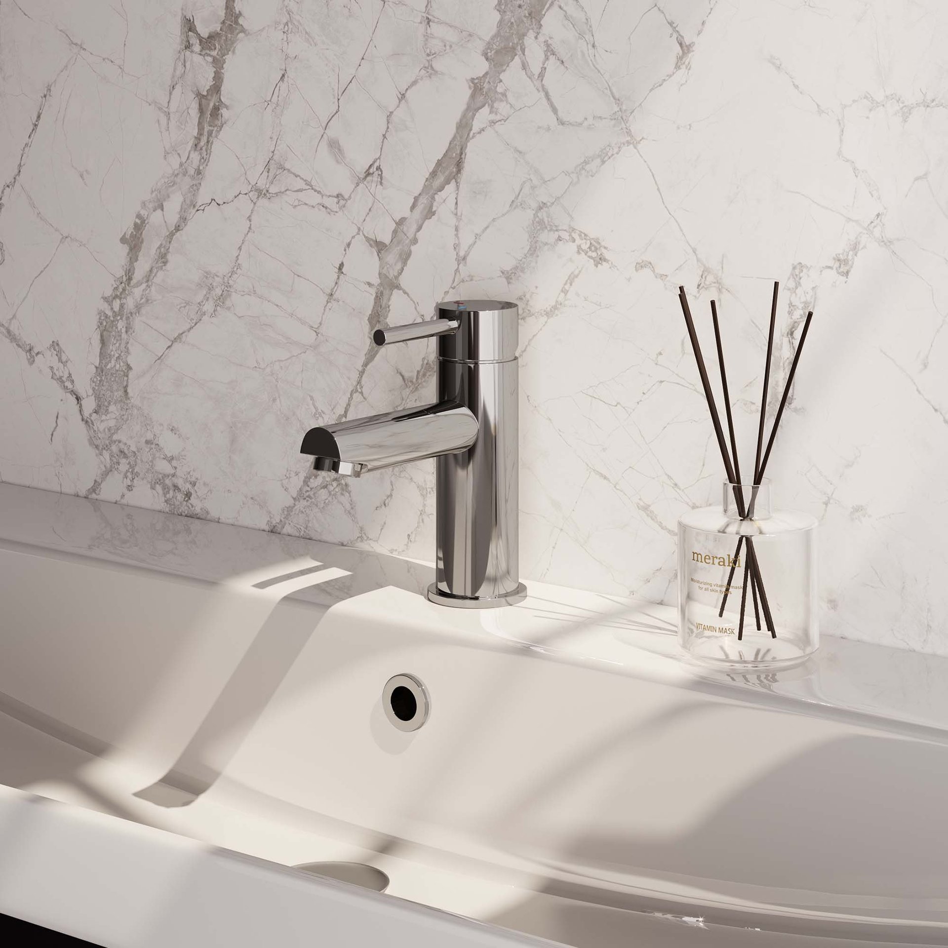 BRAUER Chrome Edition lage opbouw wastafelmengkraan model A chroom