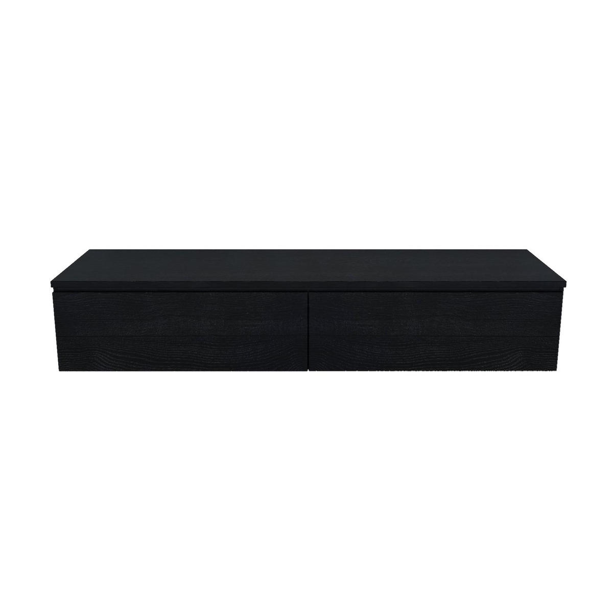 Arcqua Onderkast Living black oak 160x30 cm 2 lades