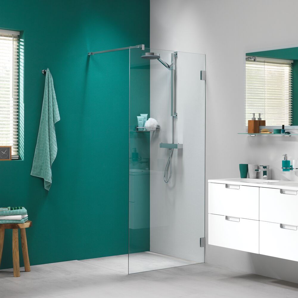 Sealskin I AM Walk in type A3 (divider), 701-800 mm, RVS (look), 8 mm helder veiligheidsglas + antikalk.