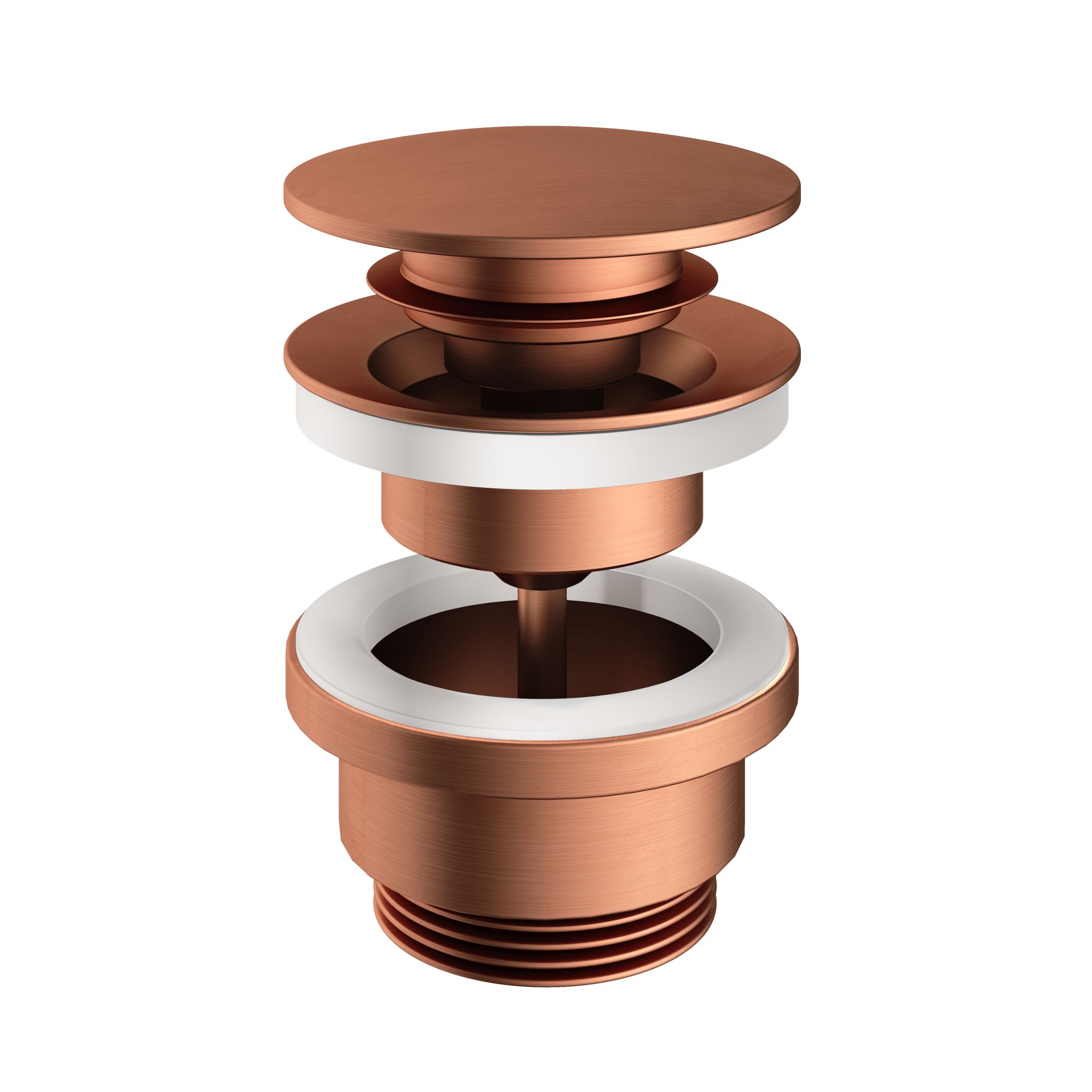 Hotbath Pal Clickwaste Geborsteld Koper - Living Colours