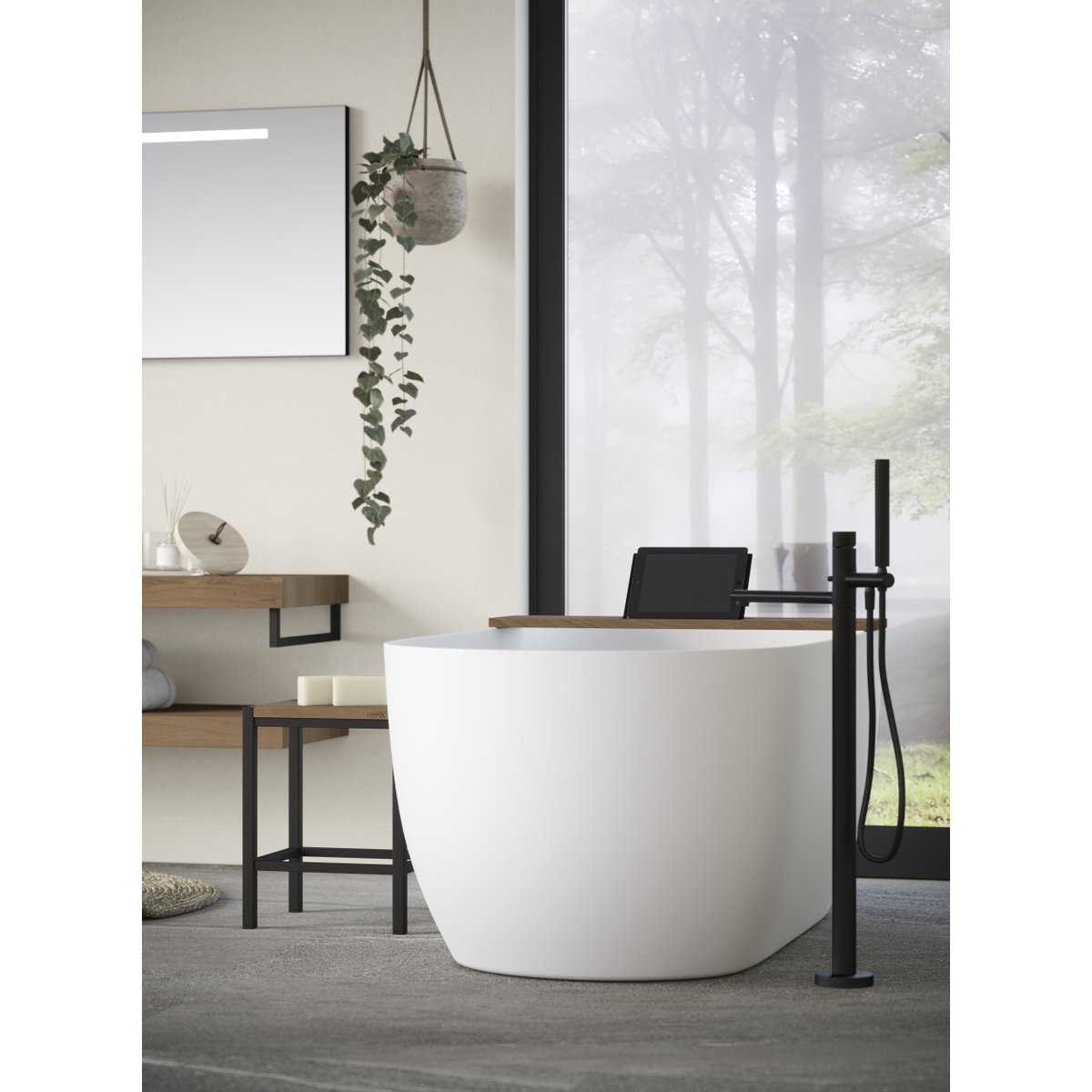 Looox Vrijstaand ligbad Chill 170 x 80 x 60 cm mat wit