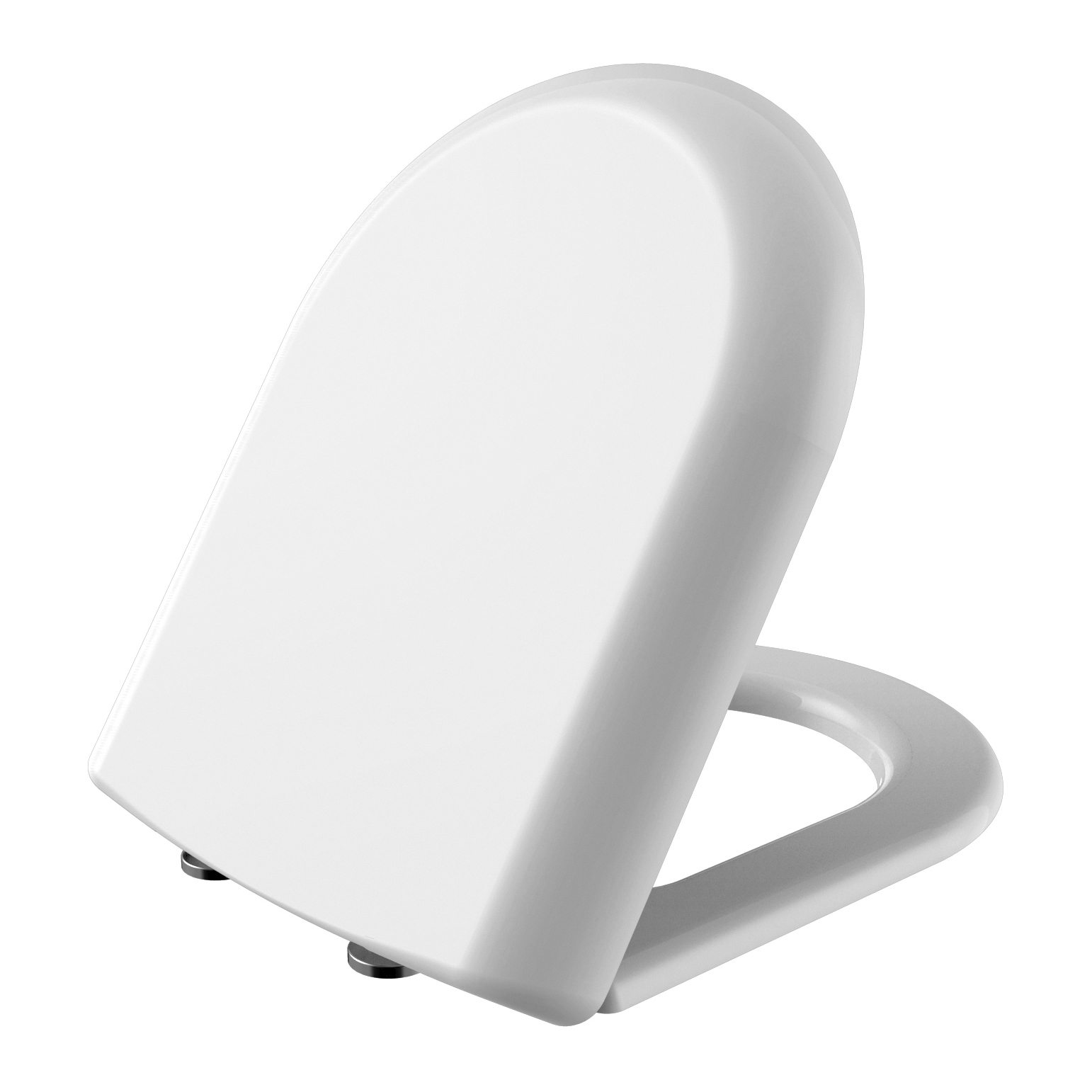 Creavit Flat Wc-Zitting Duroplast Wit, Inox Scharnieren, Softclose