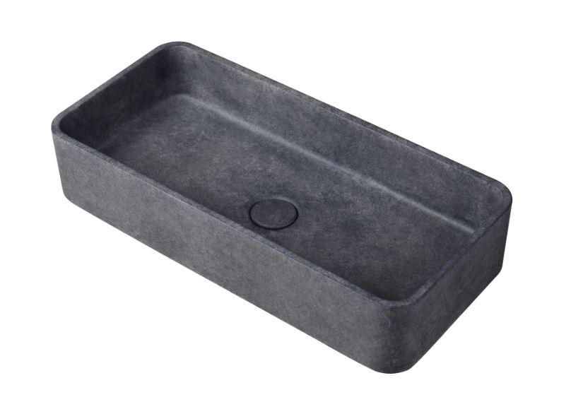 Ideavit Waskom Idea.Max 60x28x12 cm Rechthoek Beton Donker Grijs