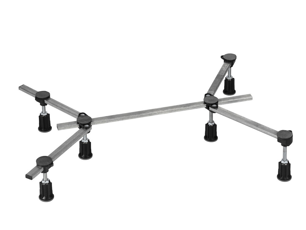 Sealskin Rock universeel douchebak potenset 6-delig voor douchebakken van 900 x 900 mm tot 1200 x 1200mm RVS