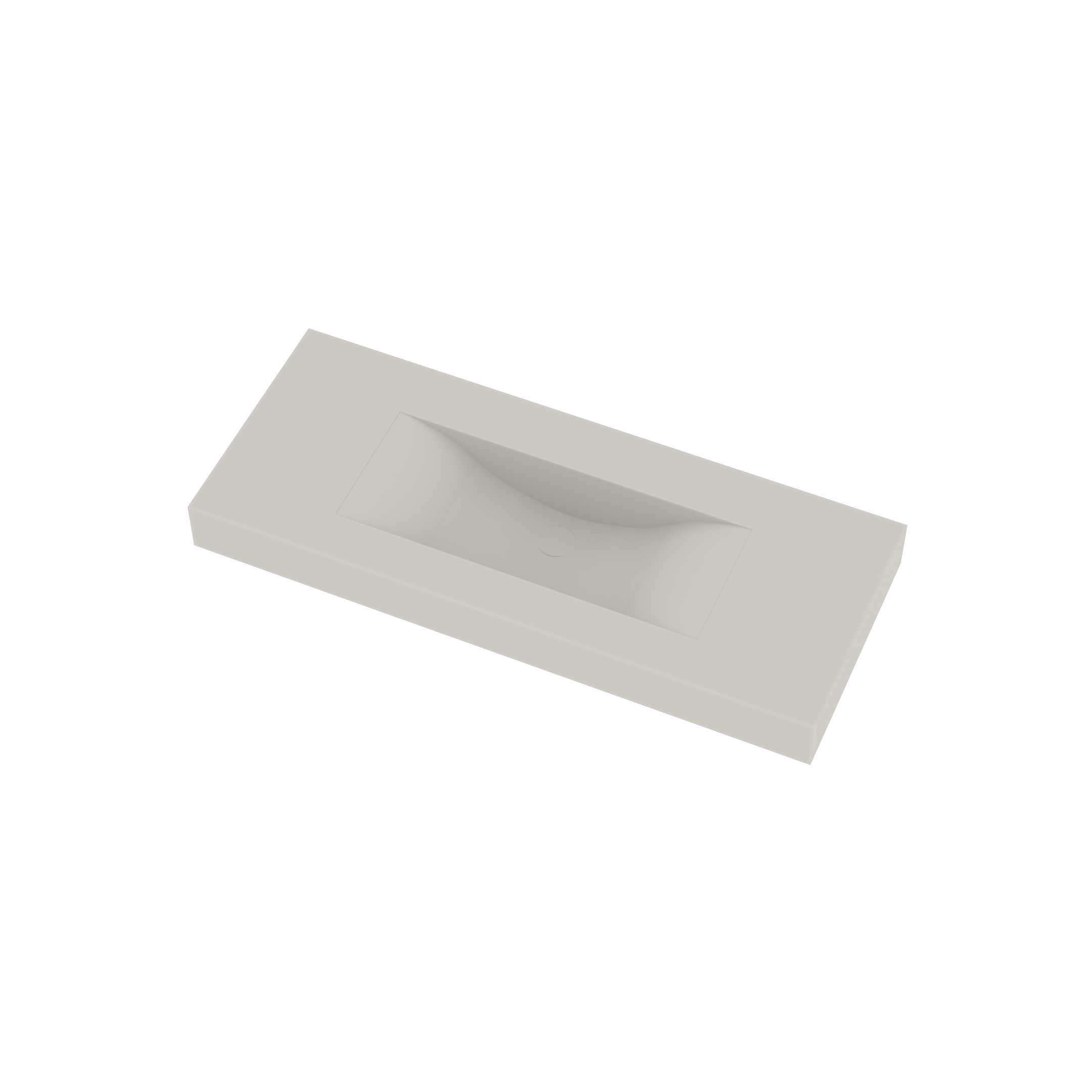 Ideavit Wastafel Solidvolo 120x48x11 cm Solid Surface Mat Wit