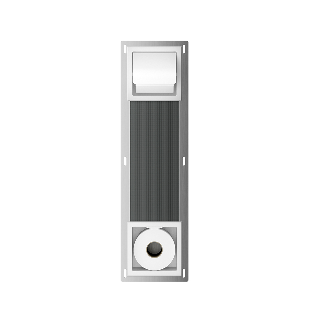 Rocko Toiletrolhouder Met Klep En Reserverolhouder Inbouw Mat Wit