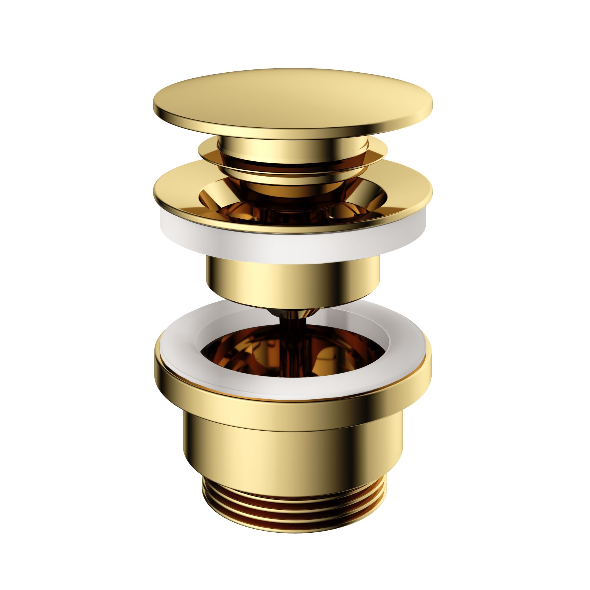 Hotbath Pal Clickwaste Gepolijst Messing - Living Colours