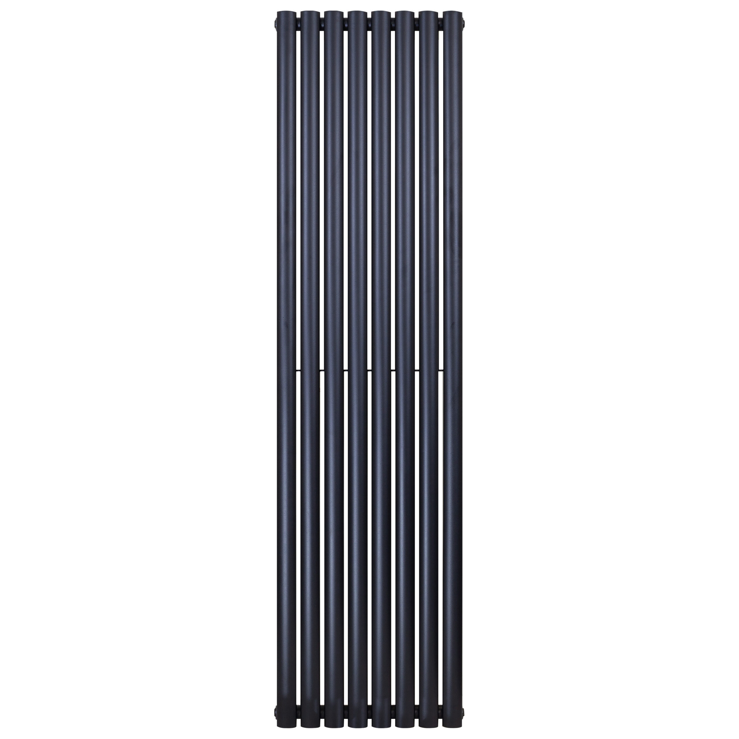 Belrad Verticaal Ovaal Dubbel Designradiator Zwart 180×59 cm 2050W
