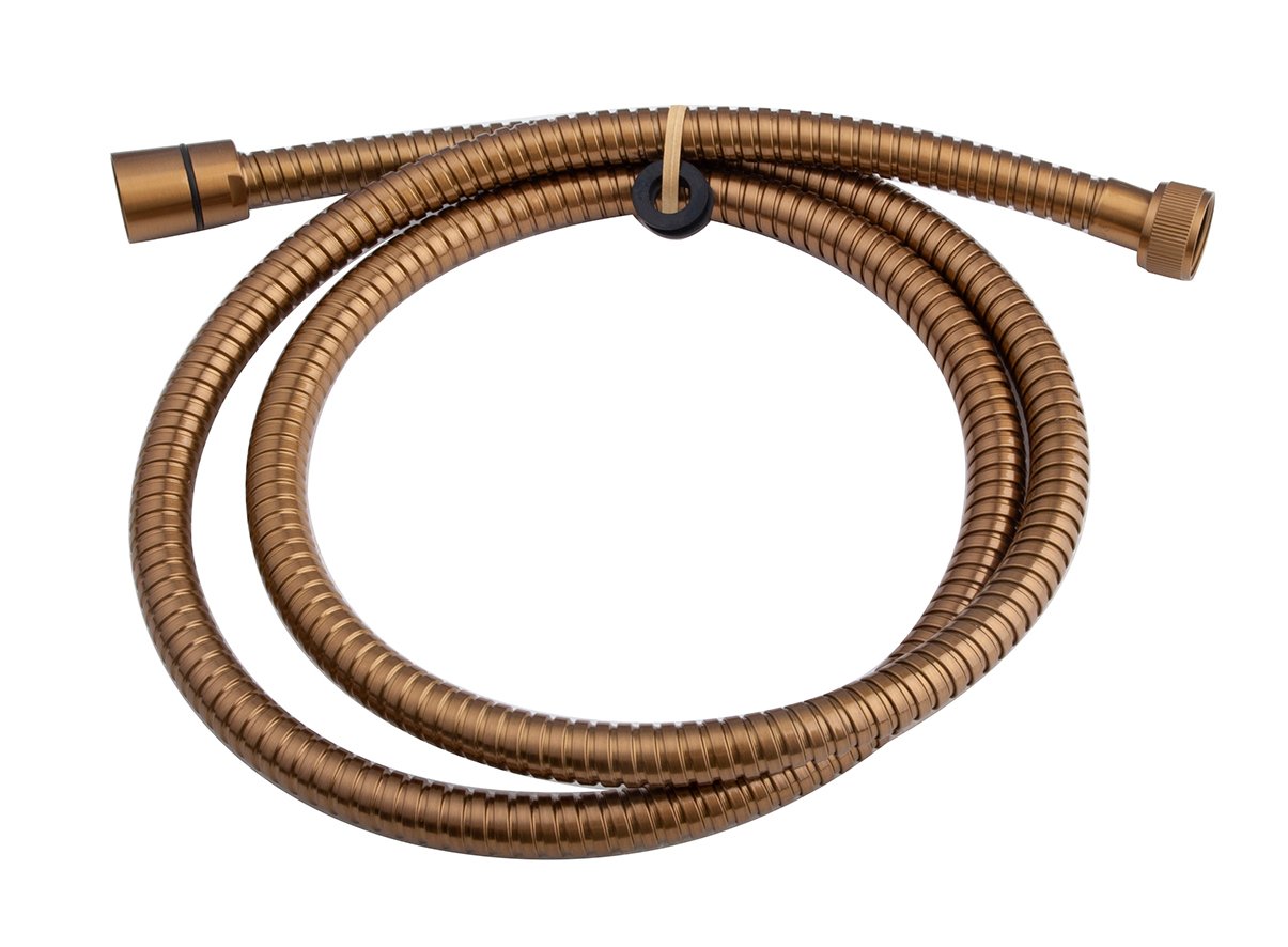 Luxe metalen doucheslang 150cm conisch geborsteld brons koper