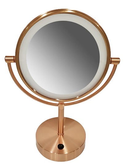 Scheerspiegel Staand Led Op Batterijen Geborsteld Koper