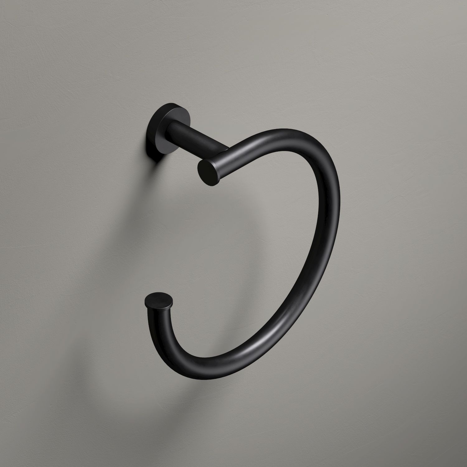 Hotbath Cobber Handdoekring Mat Zwart