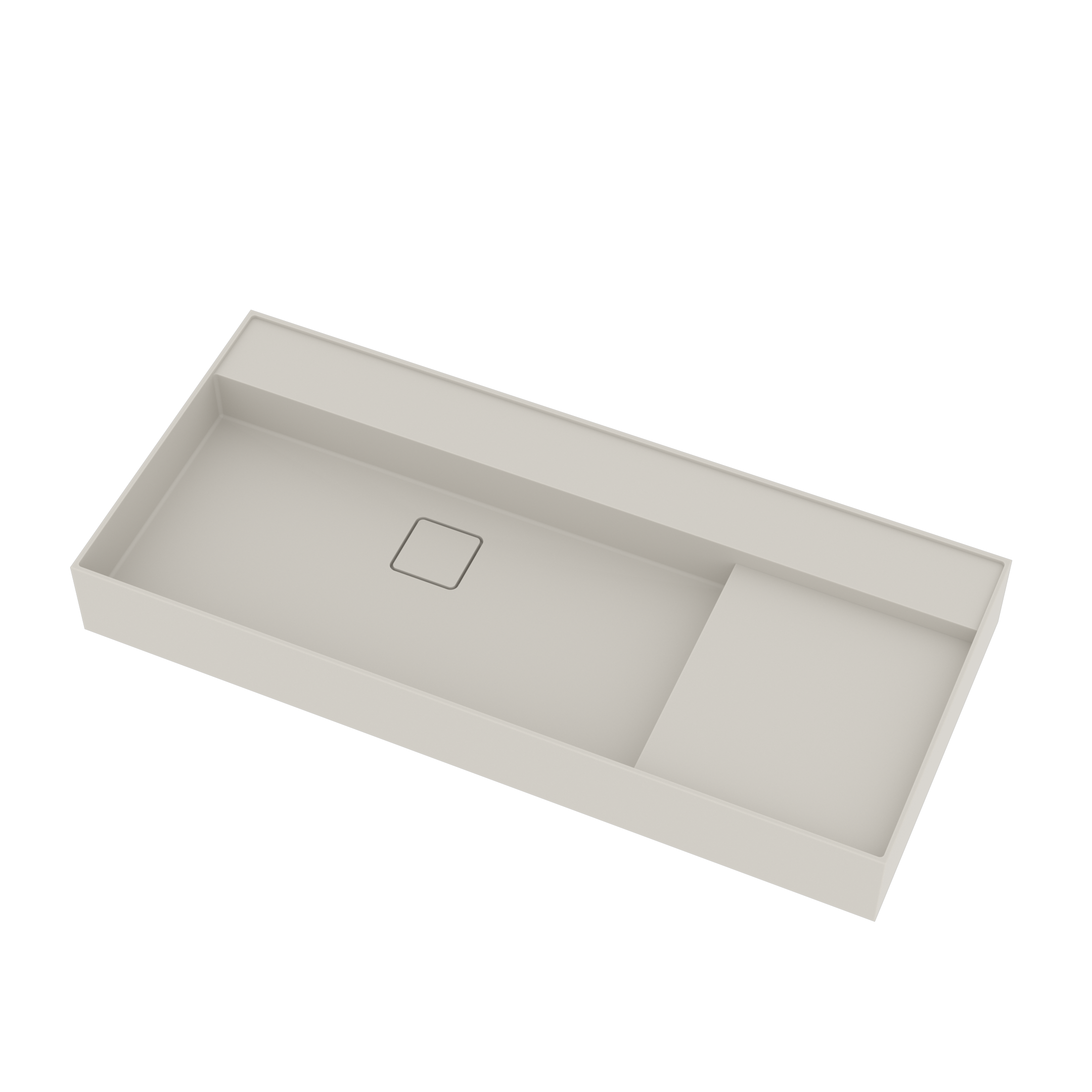 Ideavit Opbouw Waskom Solidbliss 100x45x12 cm Solid Surface Mat Wit