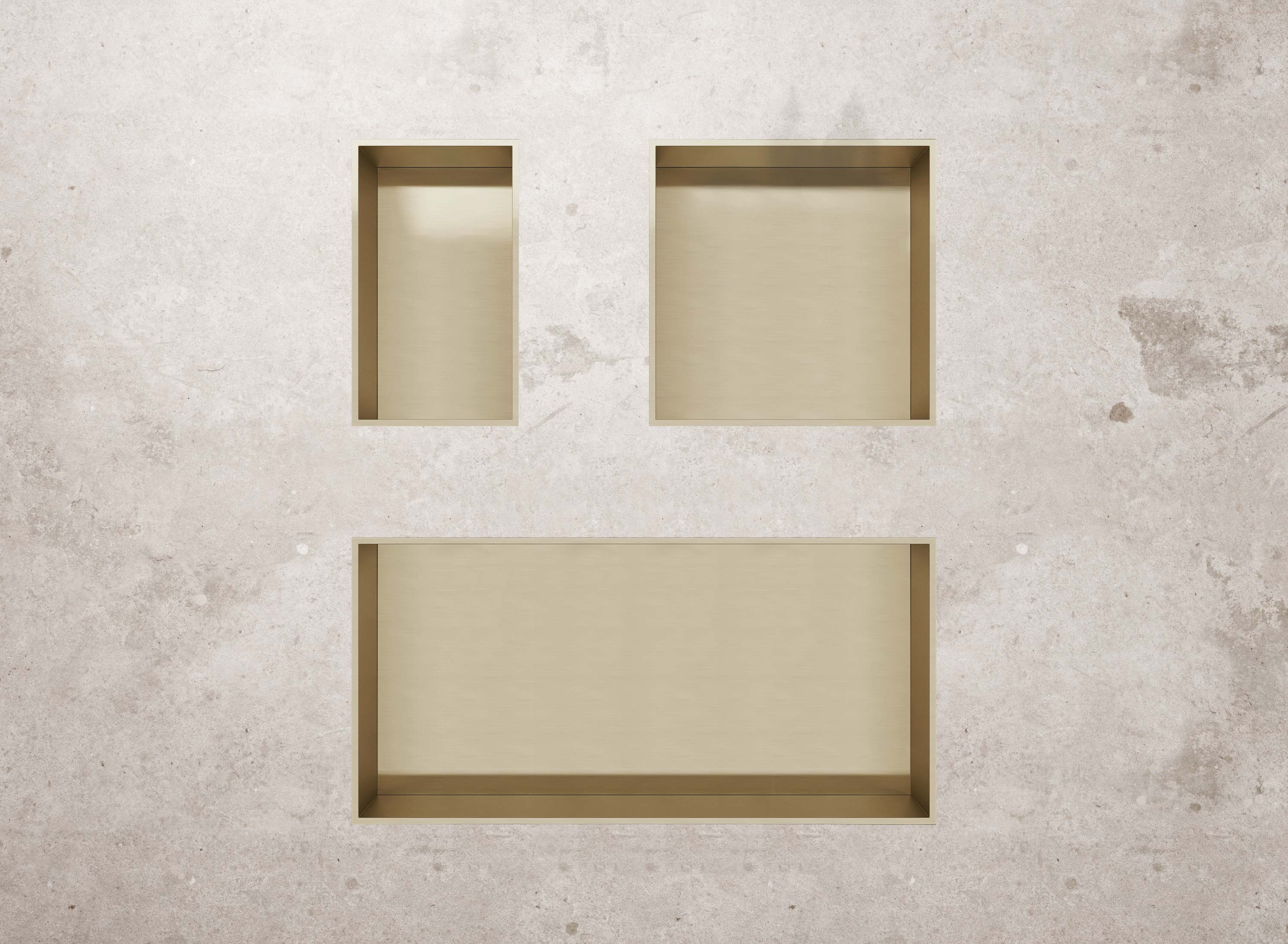 Aloni Inbouwnis Geborsteld Goud 30x60x10cm