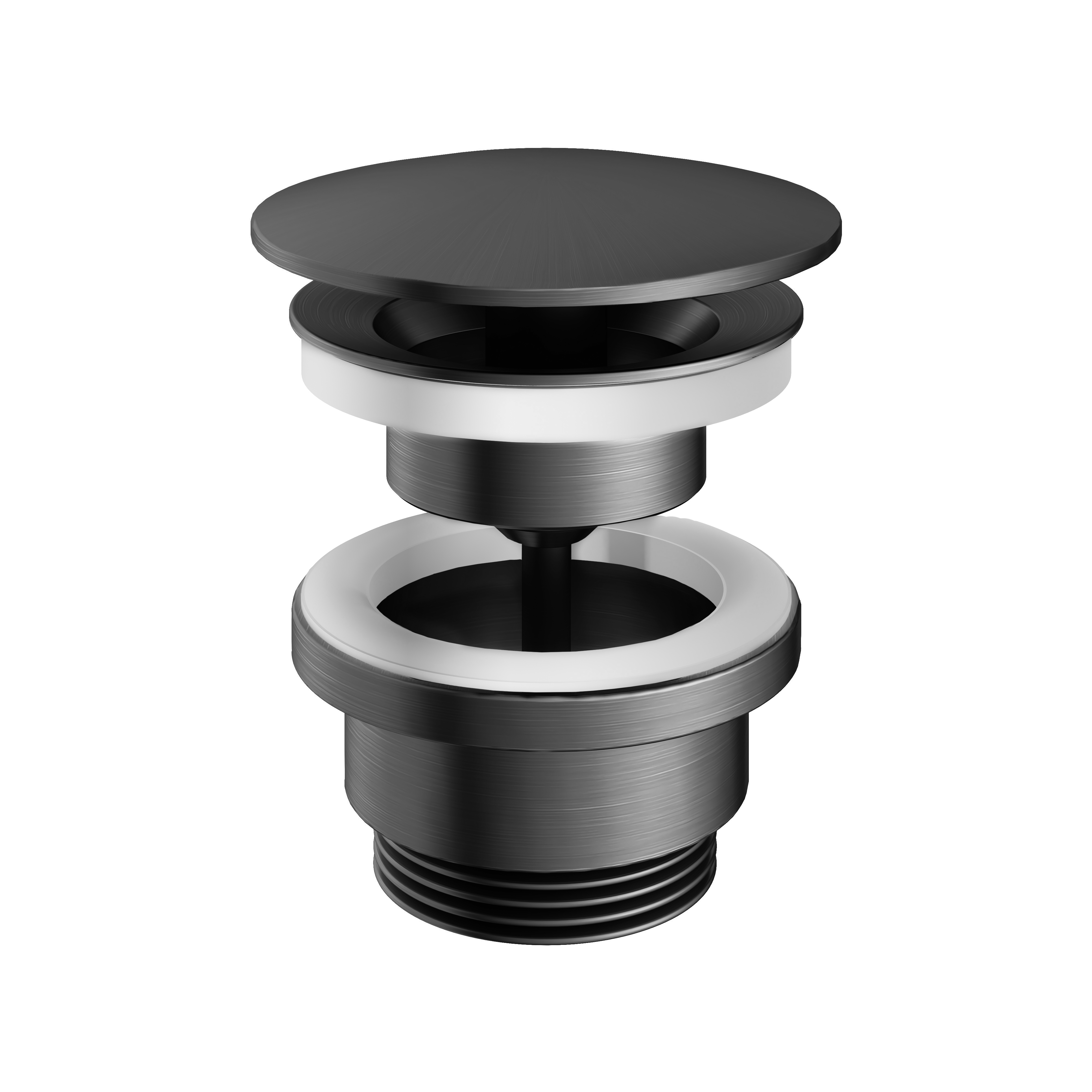 Hotbath Gal Vaste Waste Geborsteld Gunmetal PVD