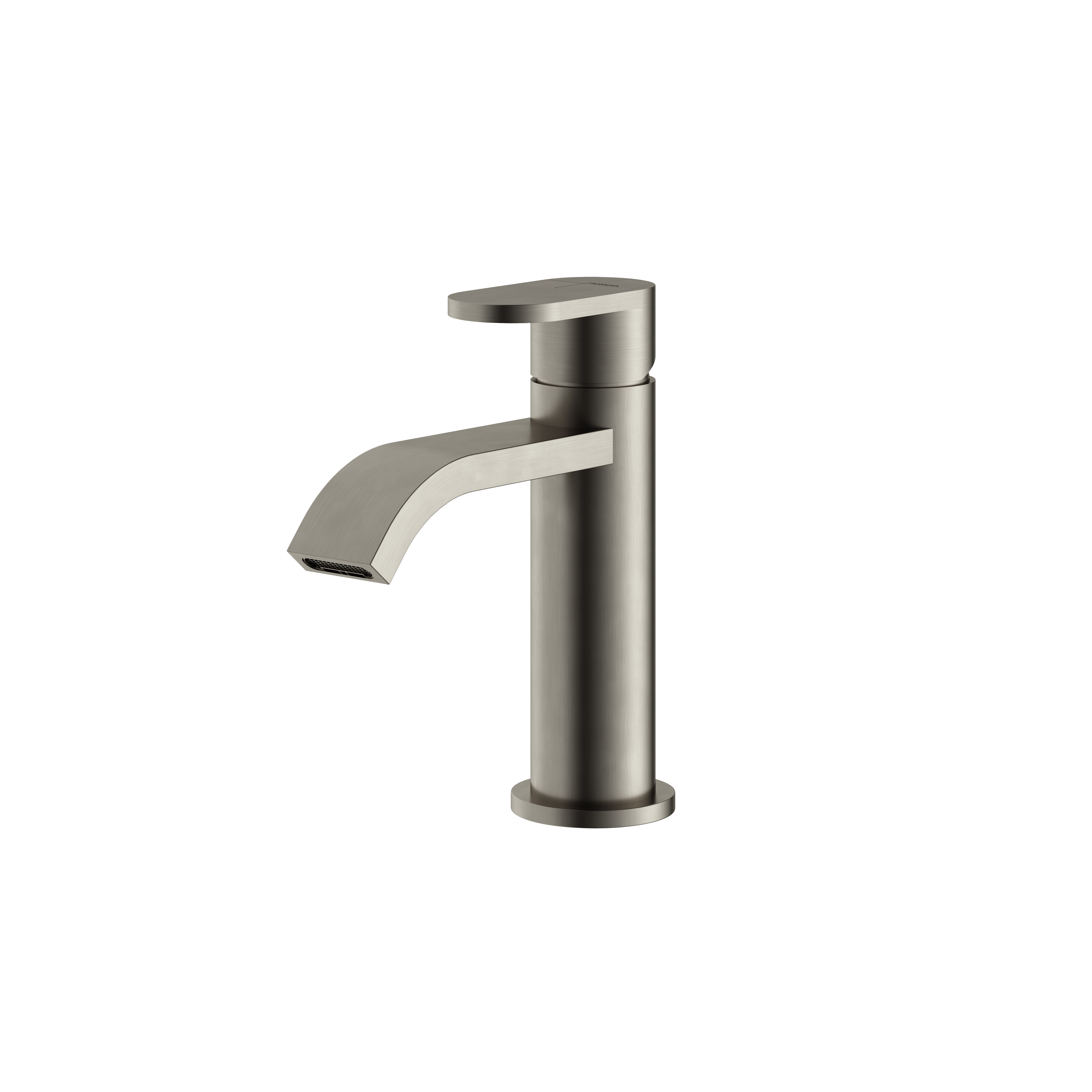 Hotbath Friendo Opbouw Wastafelmengkraan Waterval/ Cascade Uitloop Geborsteld Nikkel zonder waster (uitlopend model)
