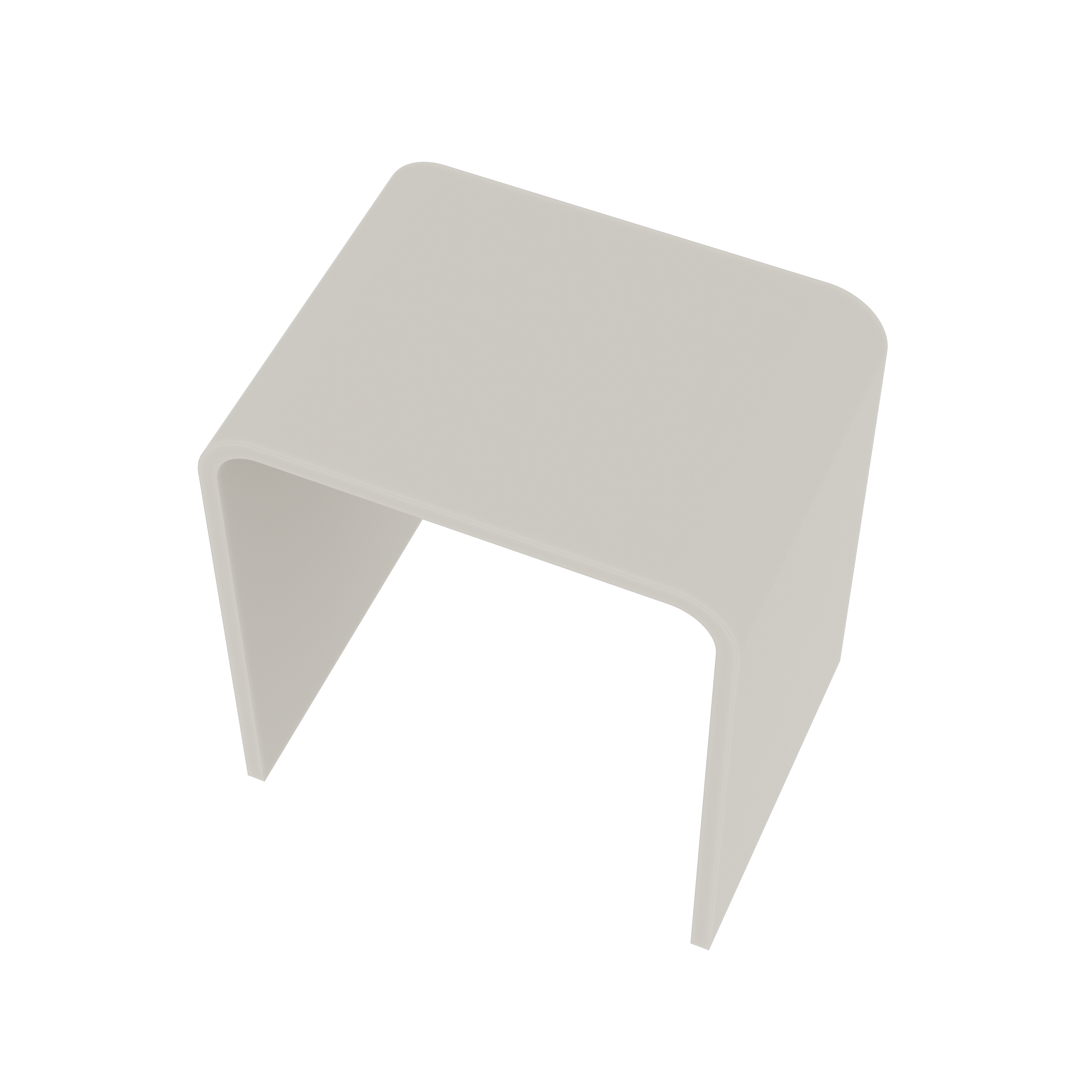 Ideavit Solidtondo badkamerkruk 40x43x30cm Solid surface mat wit