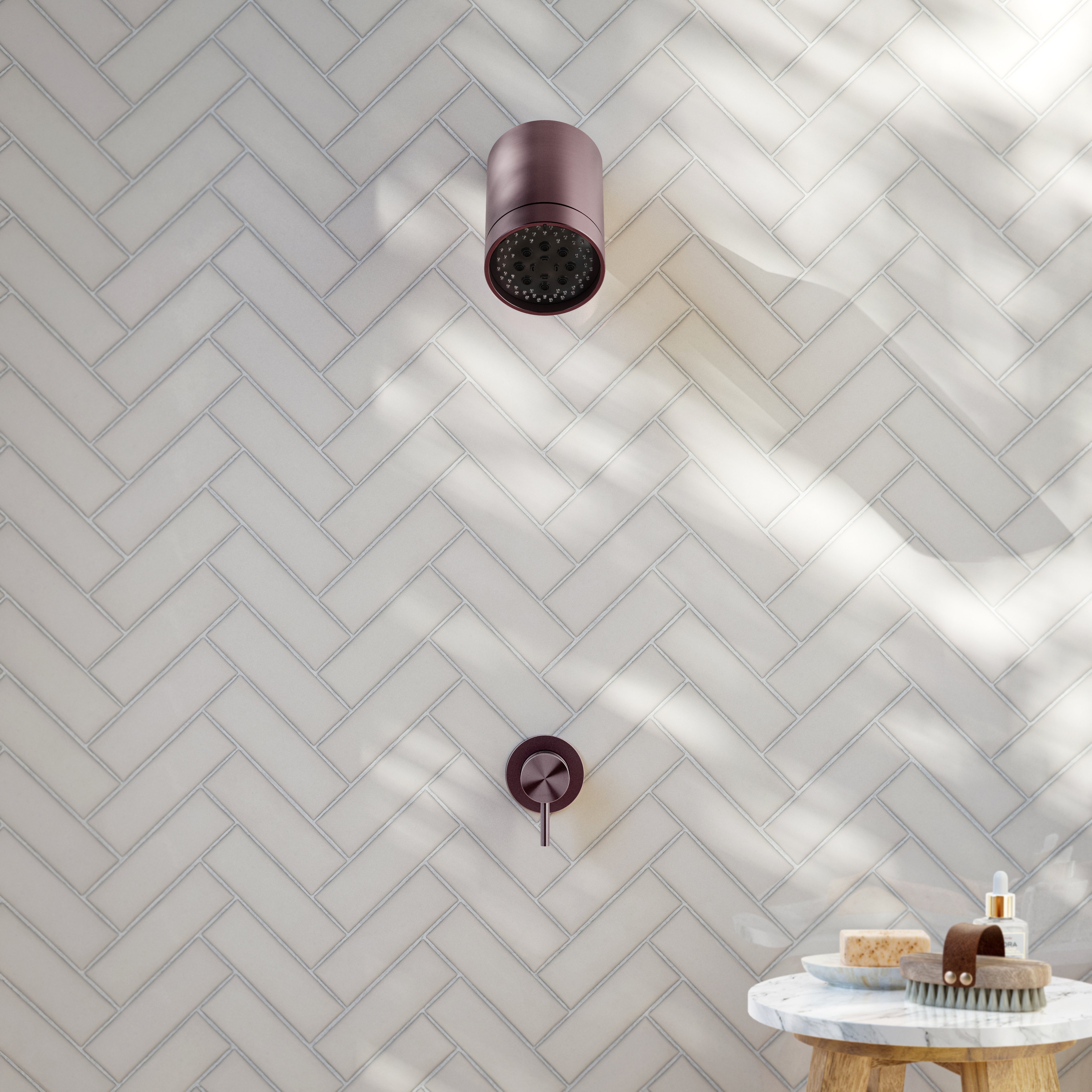 Hotbath Archie Inbouw Regendoucheset Met Beam Hoofddouche En Mengkraan Geborsteld Koper PVD