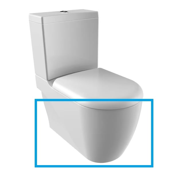 Creavit Grande Xxl Staande Wc Onderpot Wit, Met Sproeier (Bidet), Muur/Onder-Uitgang