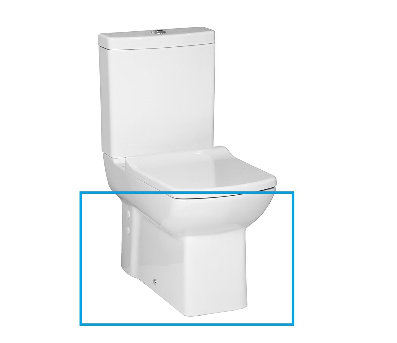 Creavit Lara Staande Wc Onderpot, Met Sproeier (Bidet), Muur/Onder Uitgang Wit
