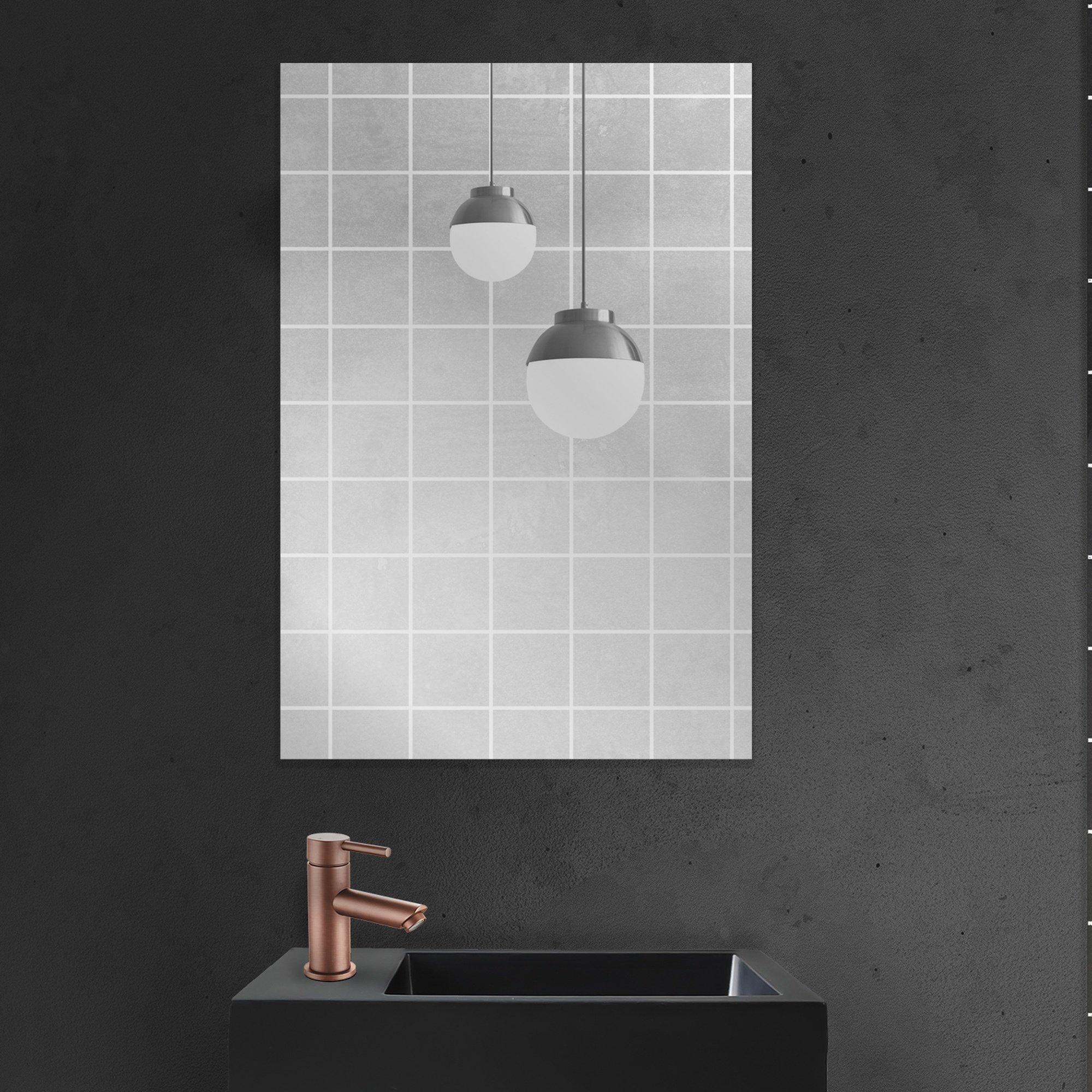 Creavit Aloni Spiegel Met Lijst Hout 66×46 cm