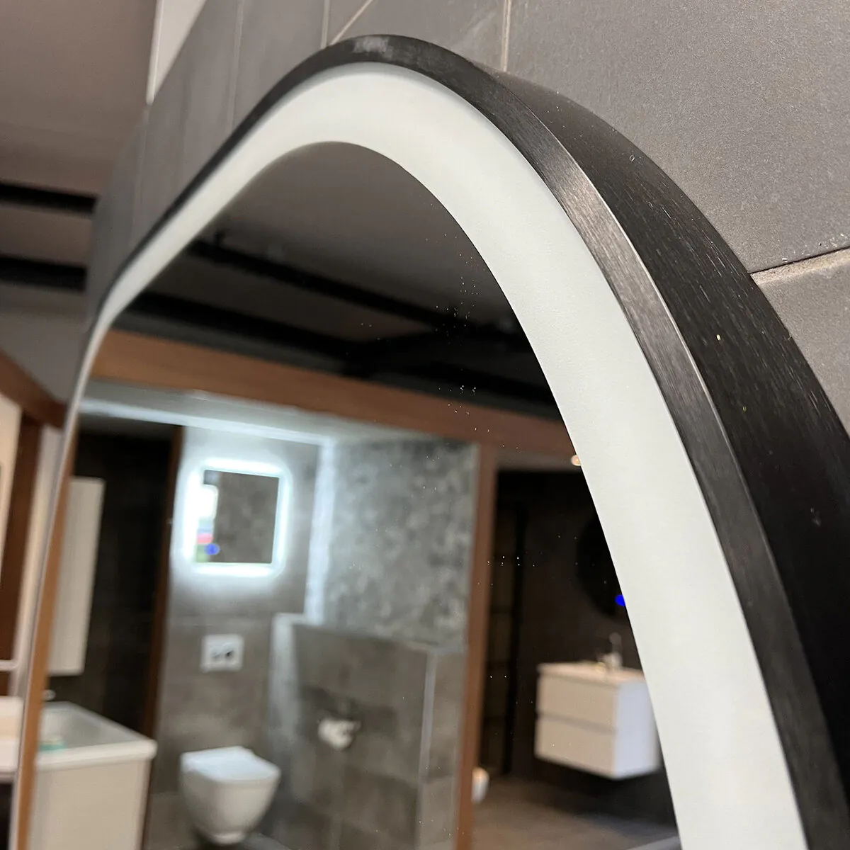 SONNI Led-badkamerspiegel, 80 x 50 cm, met verlichting, 3 instelbare