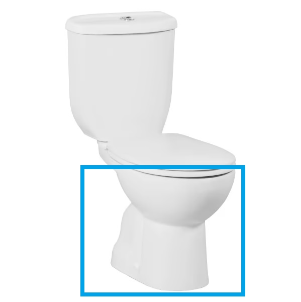Creavit Sedef Staande Wc Onderpot Wit, Met Sproeier (Bidet), S-Trap
