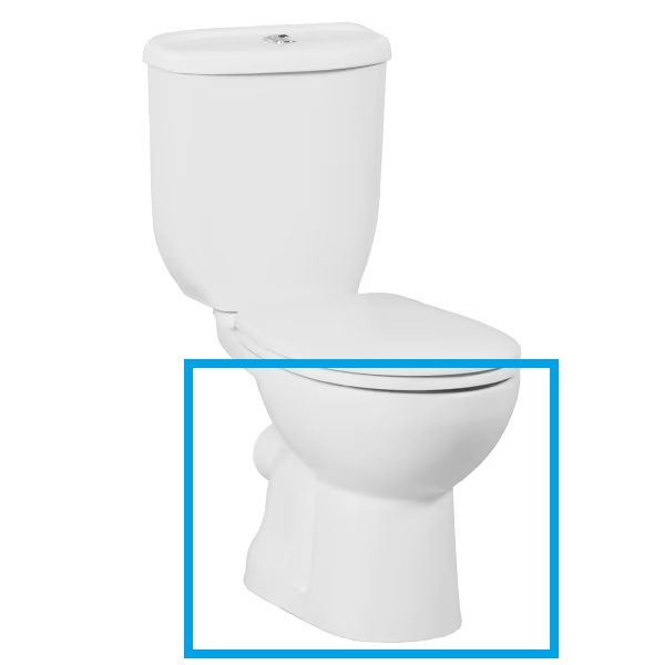 Creavit Sedef Staande Wc Onderpot Wit, Zonder Sproeier (Bidet), P-Trap