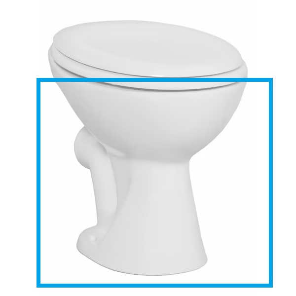 Creavit Staande Wc Onderpot Wit, Zonder Sproeier (Bidet), P-Trap