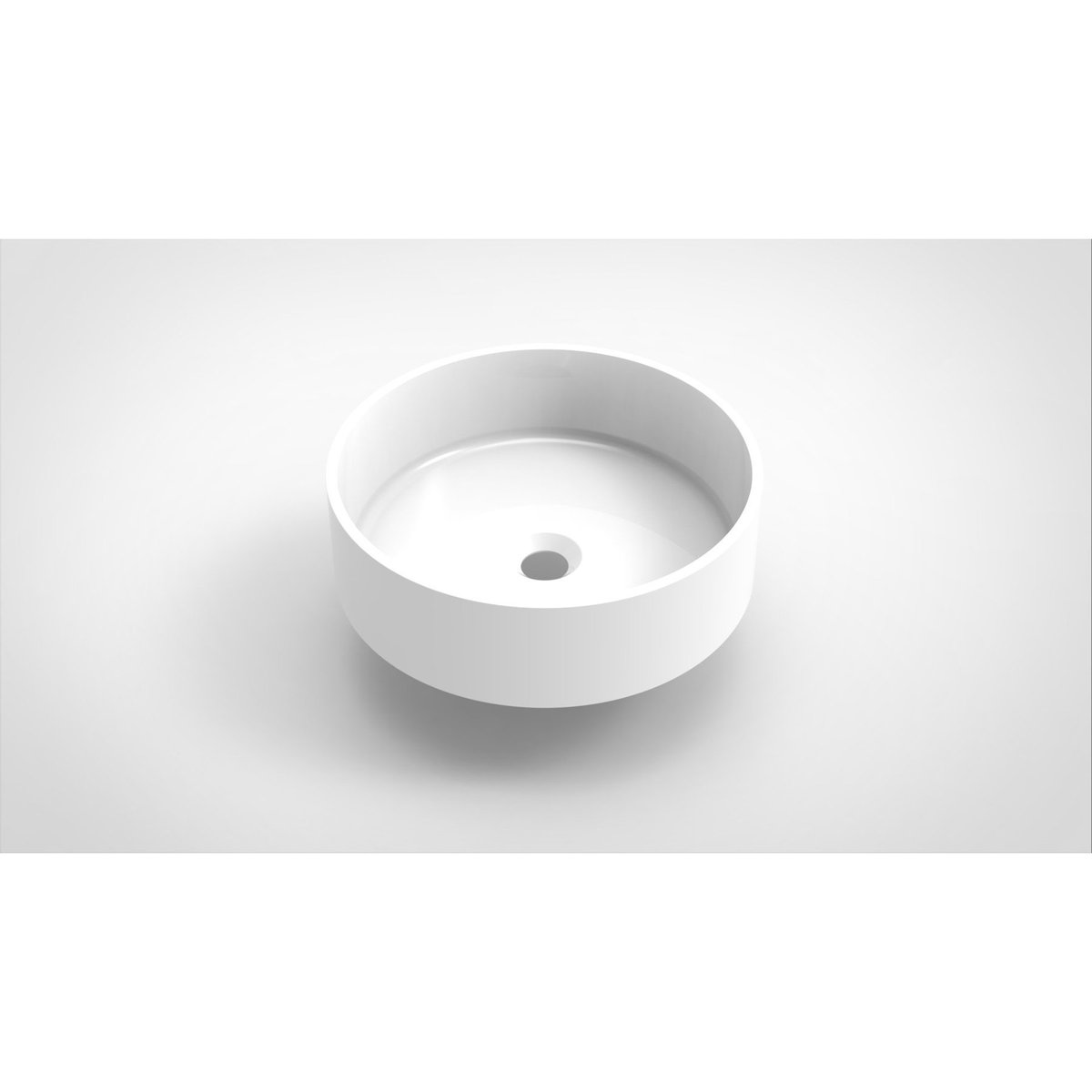 Opbouw waskom Arcqua Case rond 40 glans wit