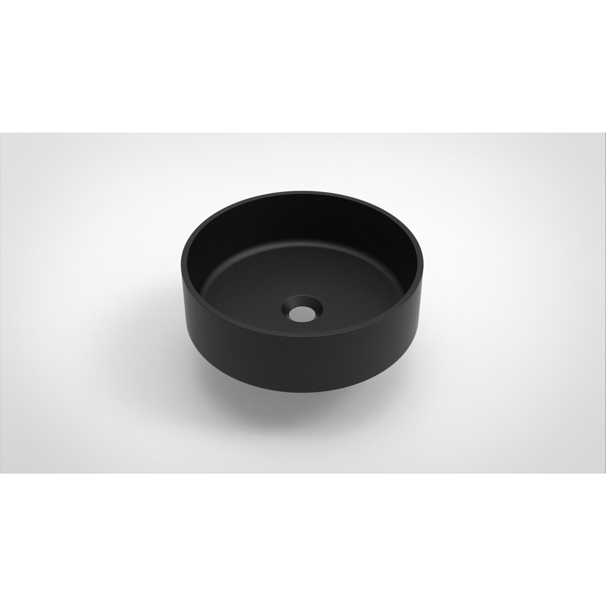 Opbouw waskom Arcqua Case rond 40 mat zwart