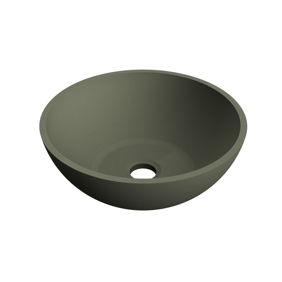 Opbouw waskom Arcqua Prince rond 38 mat groen