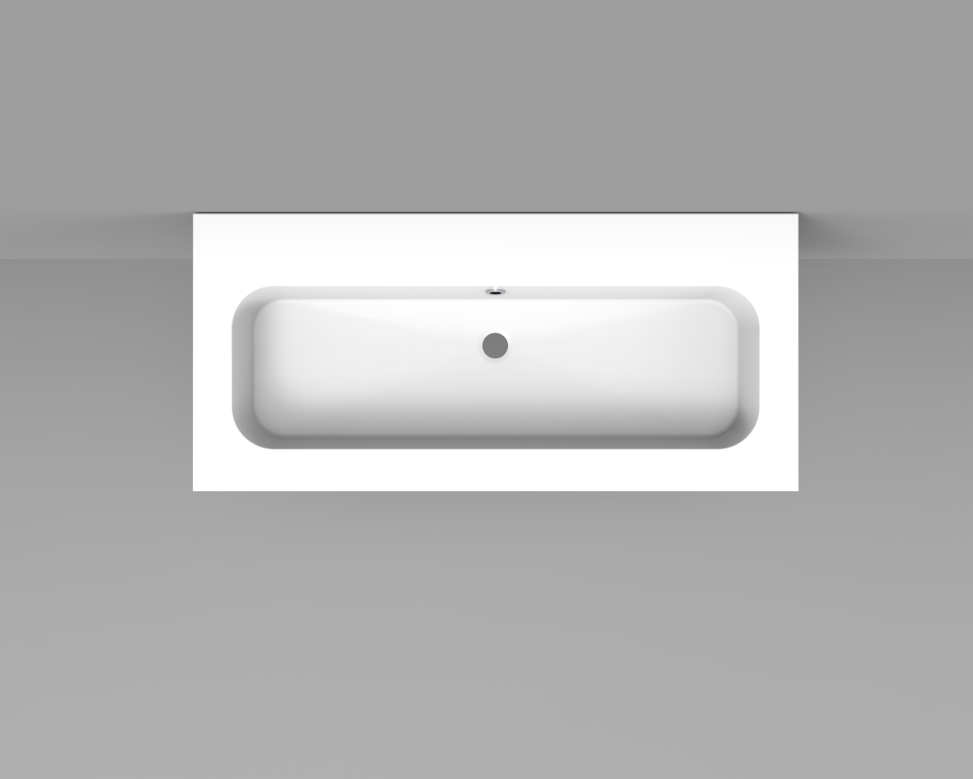Wastafel Arcqua Marble 100 zonder kraangat mat wit